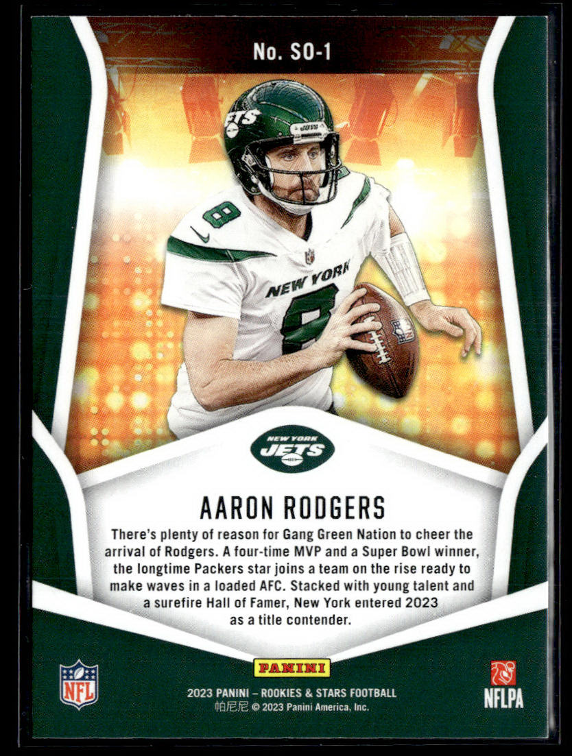 2023 Panini Rookies & Stars #SO-1 Aaron Rodgers Standing Ovation  Krazy King Collectibles LLC   