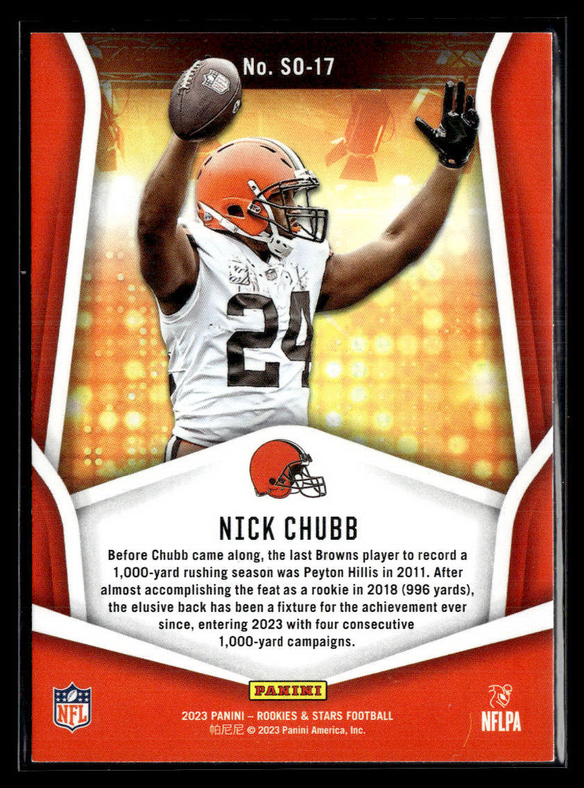 2023 Panini Rookies & Stars #SO-17 Nick Chubb Standing Ovation  Krazy King Collectibles LLC   