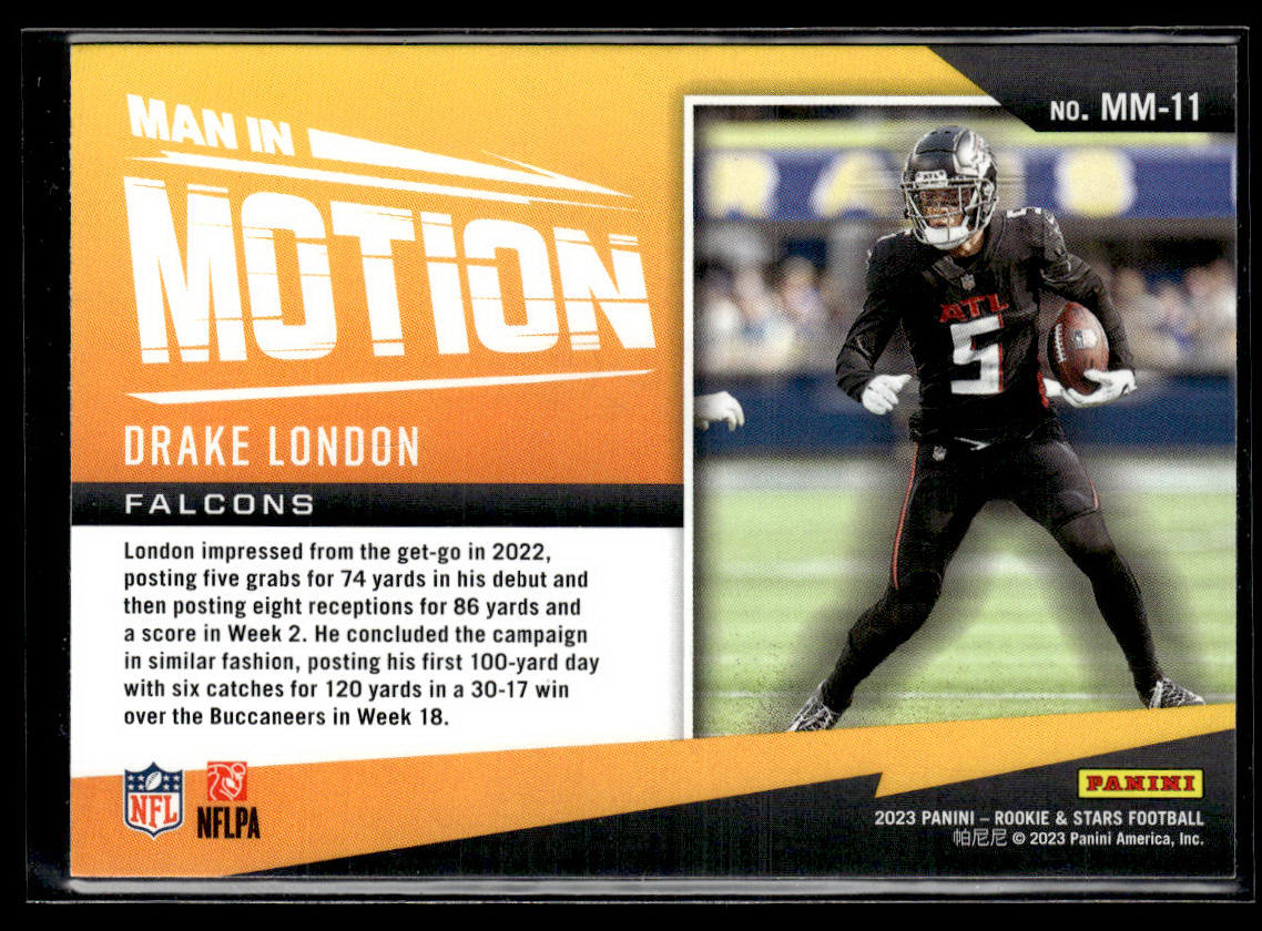 2023 Panini Rookies & Stars #MM-11 Drake London Man In Motion  Krazy King Collectibles LLC   