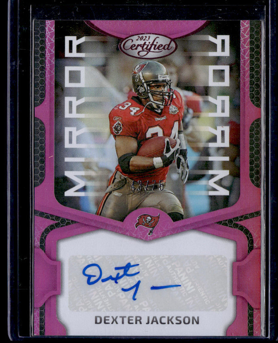 2023 Panini Certified #MS88 Dexter Jackson Mirror Signatures Pink #/75  Krazy King Collectibles LLC   