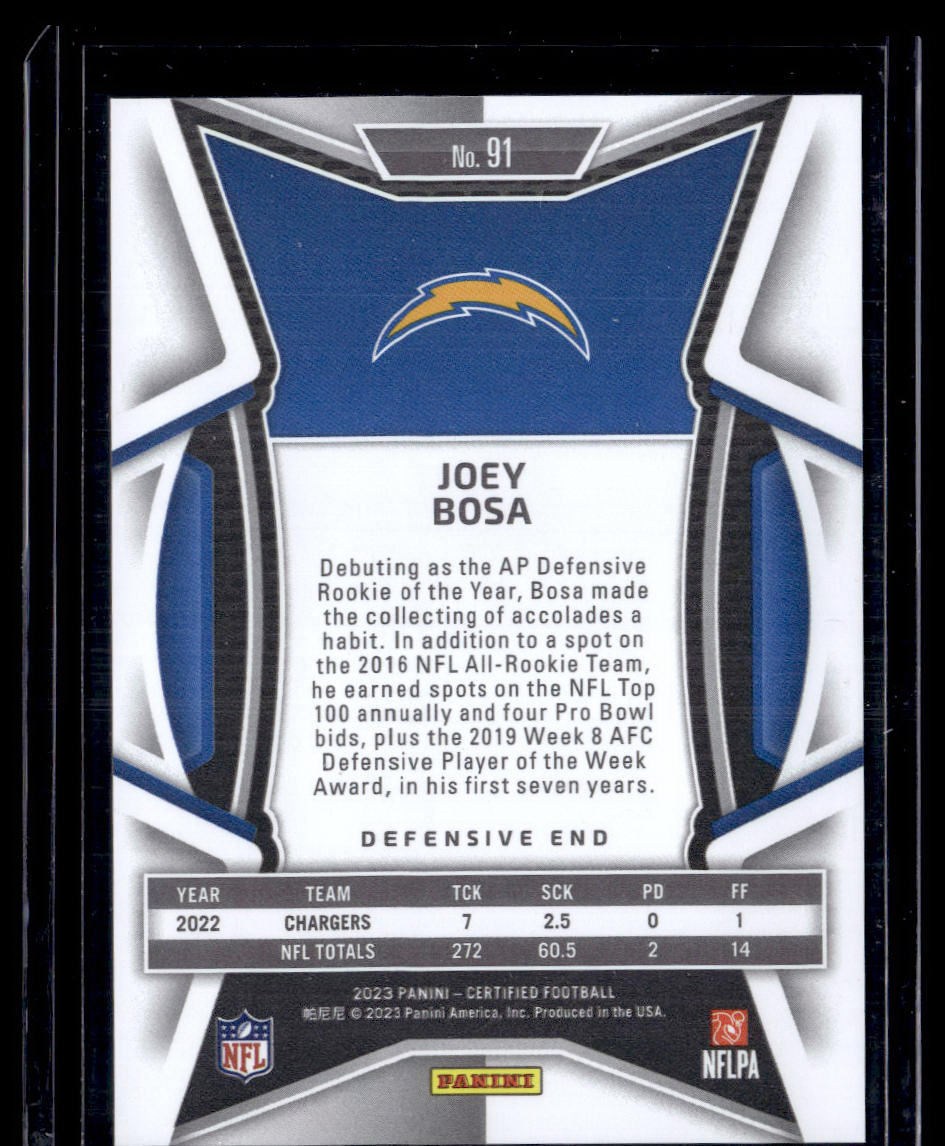 2023 Panini Certified #91 Joey Bosa Base Mirror #/349  Krazy King Collectibles LLC   