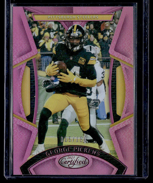 2023 Panini Certified #83 George Pickens Pink Mirror #/199  Krazy King Collectibles LLC   