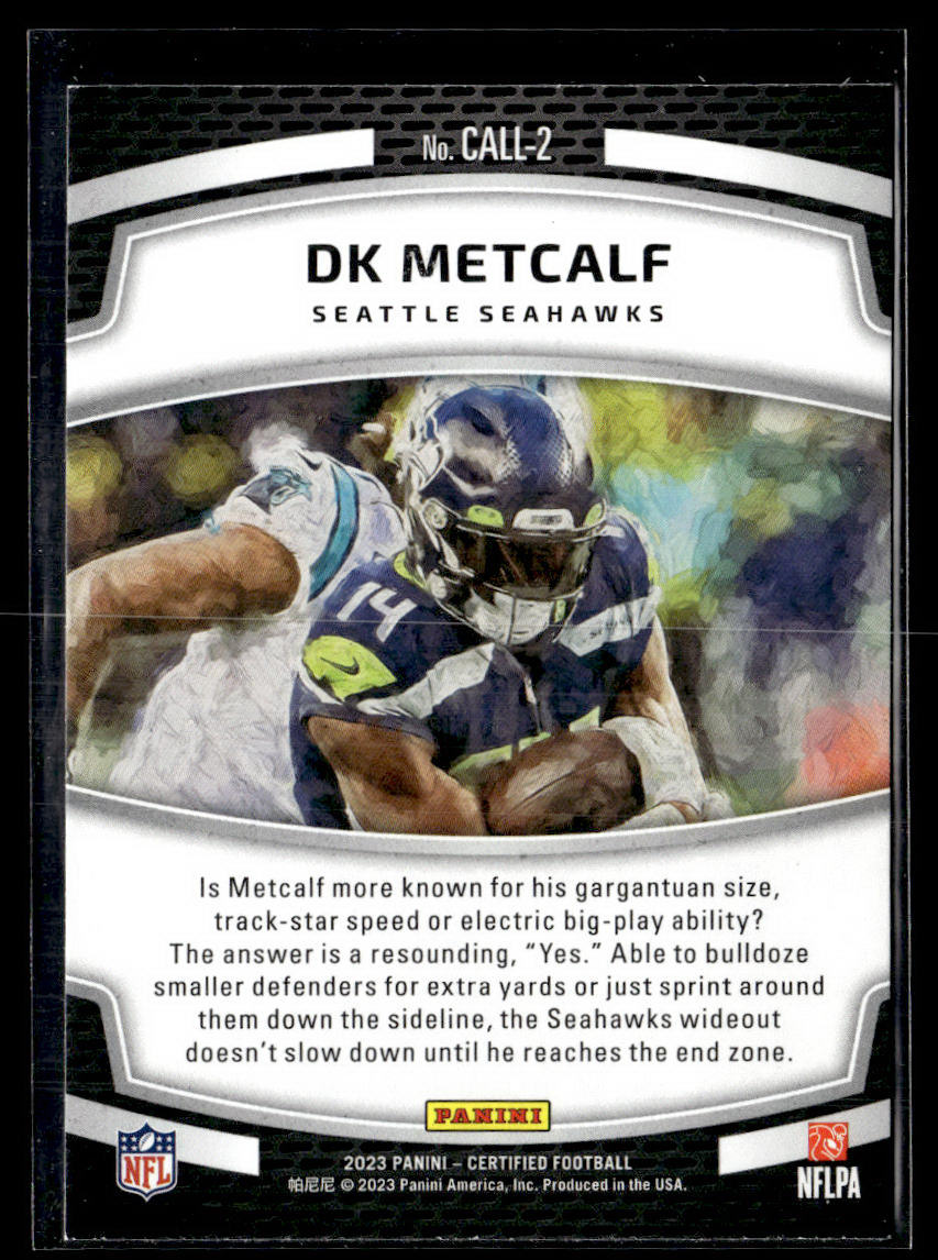 2023 Panini Certified #CALL-2 DK Metcalf Calling Cards  Krazy King Collectibles LLC   