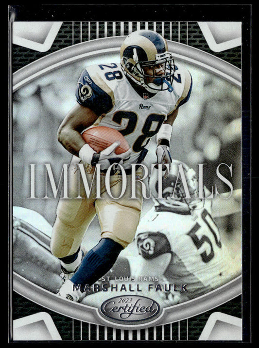 2023 Panini Certified #I-20 Marshall Faulk Immortals  Krazy King Collectibles LLC   