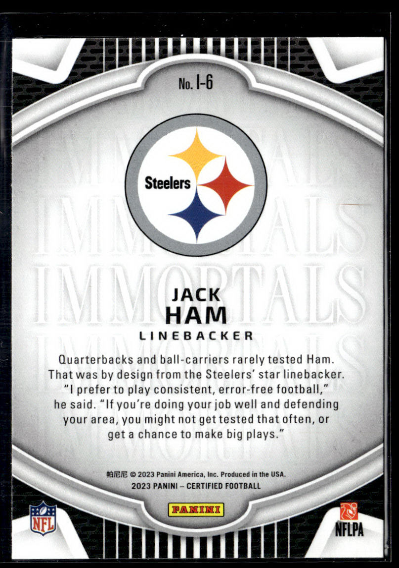 2023 Panini Certified #I-6 Jack Ham Immortals  Krazy King Collectibles LLC   