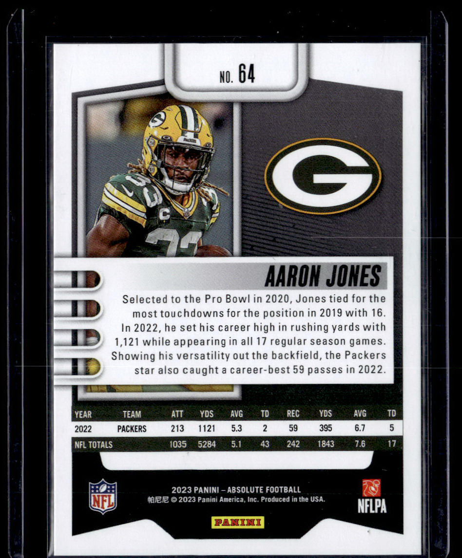 2023 Panini Absolute #64 Aaron Jones Orange Mosaic #/299  Krazy King Collectibles LLC   