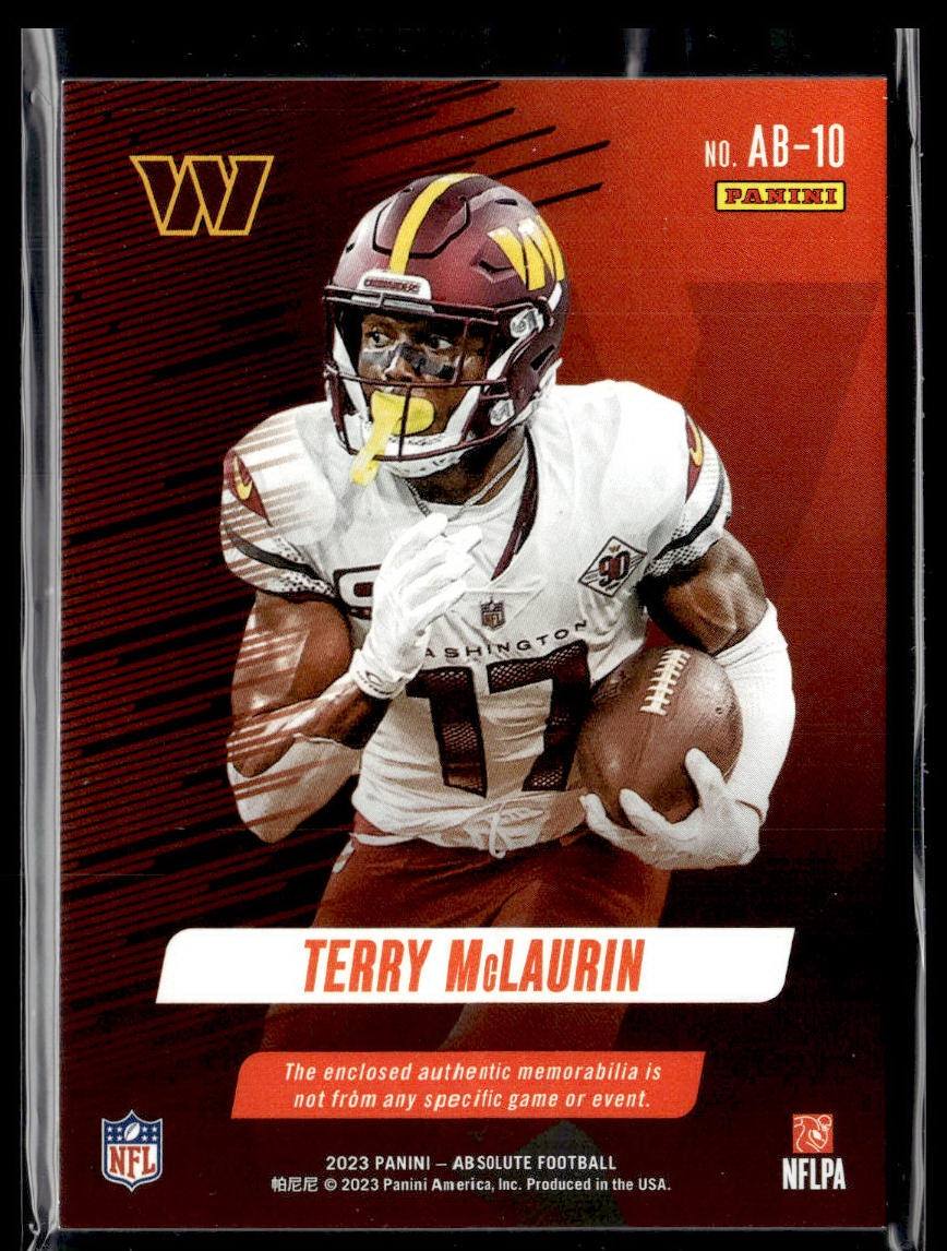 2023 Panini Absolute #AB-10 Terry McLaurin Absolute Burners  Krazy King Collectibles LLC   