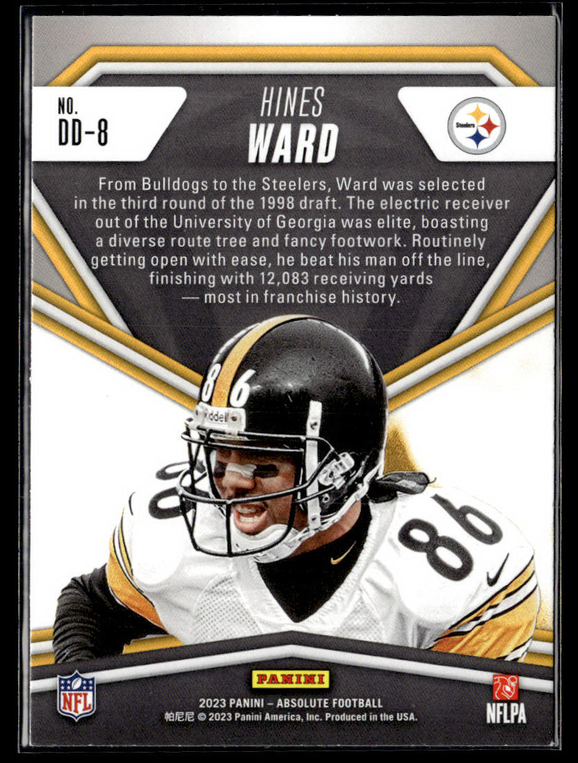 2023 Panini Absolute #DD-8 Hines Ward Draft Diamonds  Krazy King Collectibles LLC   