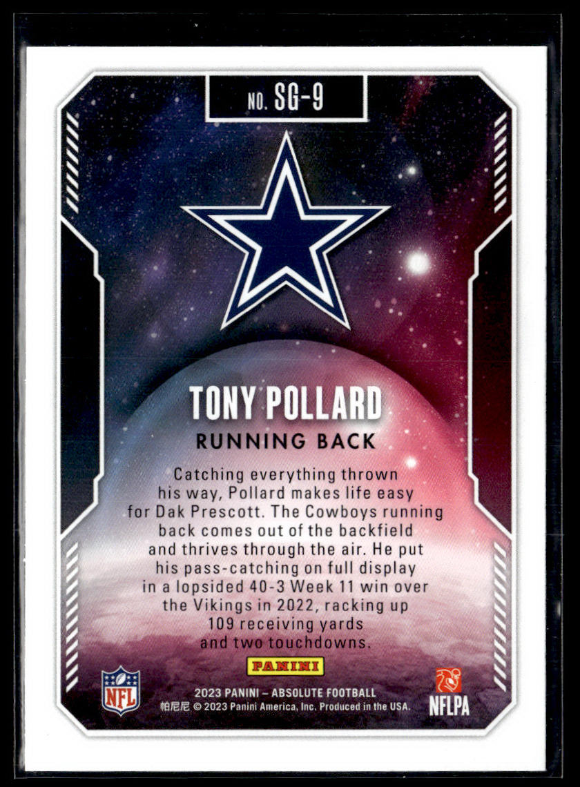 2023 Panini Absolute #SG-9 Tony Pollard Star Gazing  Krazy King Collectibles LLC   