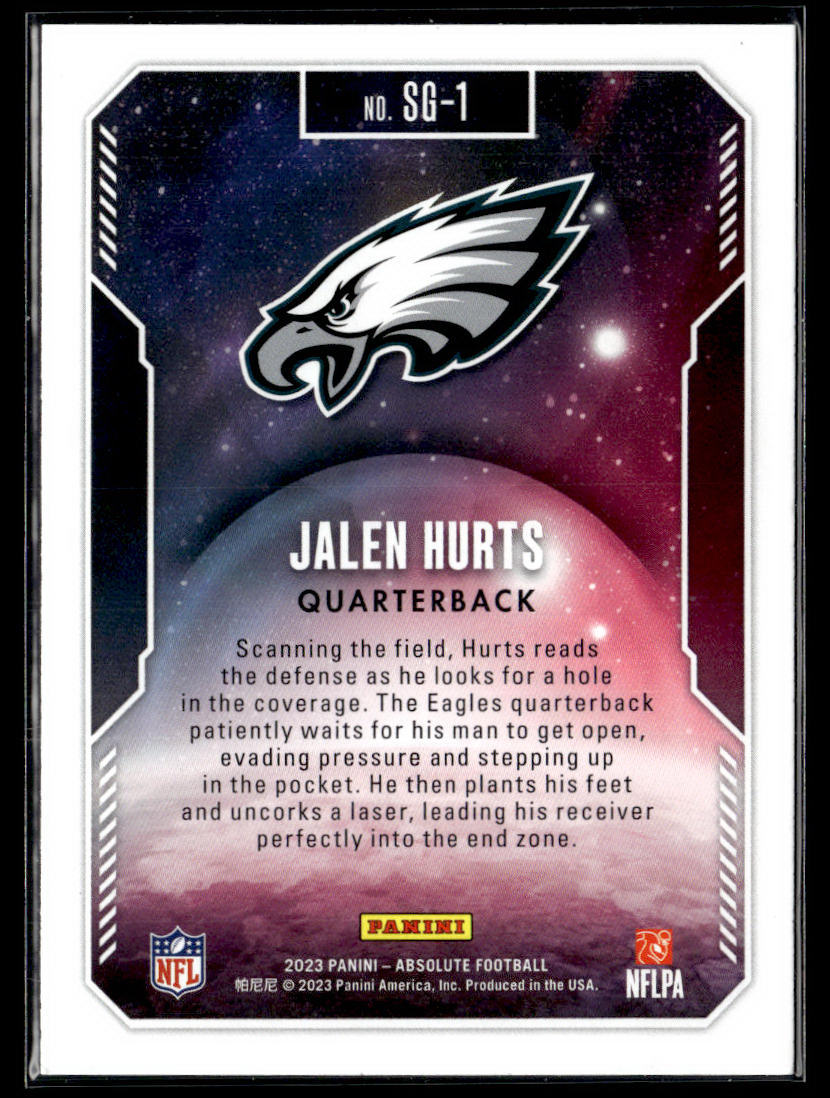 2023 Panini Absolute #SG-1 Jalen Hurts Star Gazing  Krazy King Collectibles LLC   