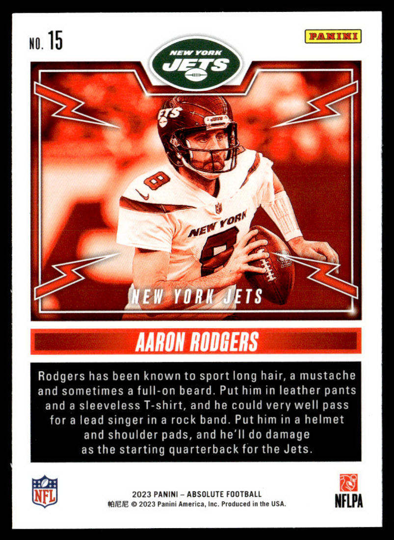 2023 Panini Absolute #15 Aaron Rodgers Rock Out  Krazy King Collectibles LLC   