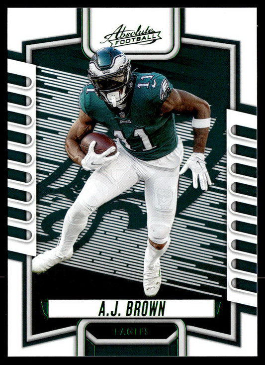 2023 Panini Absolute #91 A.J. Brown Green  Krazy King Collectibles LLC   