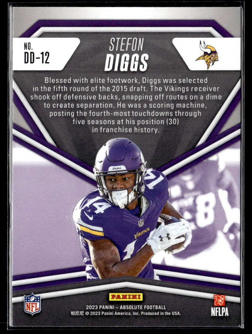 2023 Panini Absolute #DD-12 Stefon Diggs Draft Diamonds  Krazy King Collectibles LLC   