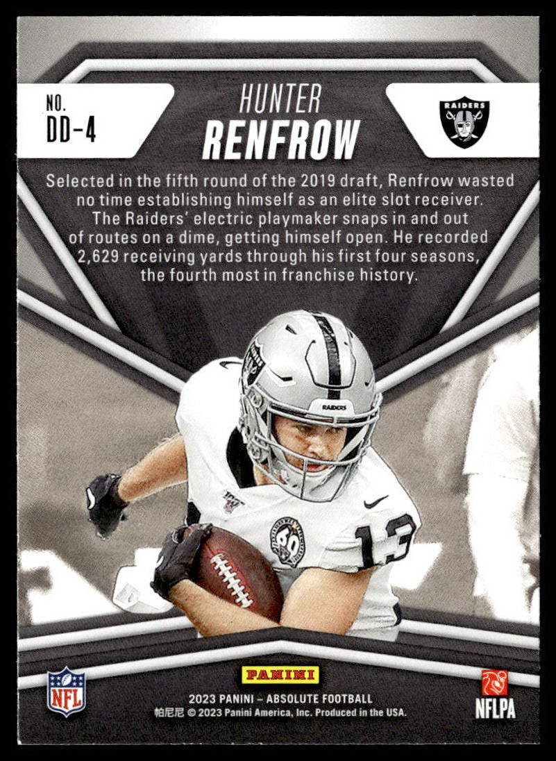 2023 Panini Absolute #DD-4 Hunter Renfrow Draft Diamonds  Krazy King Collectibles LLC   