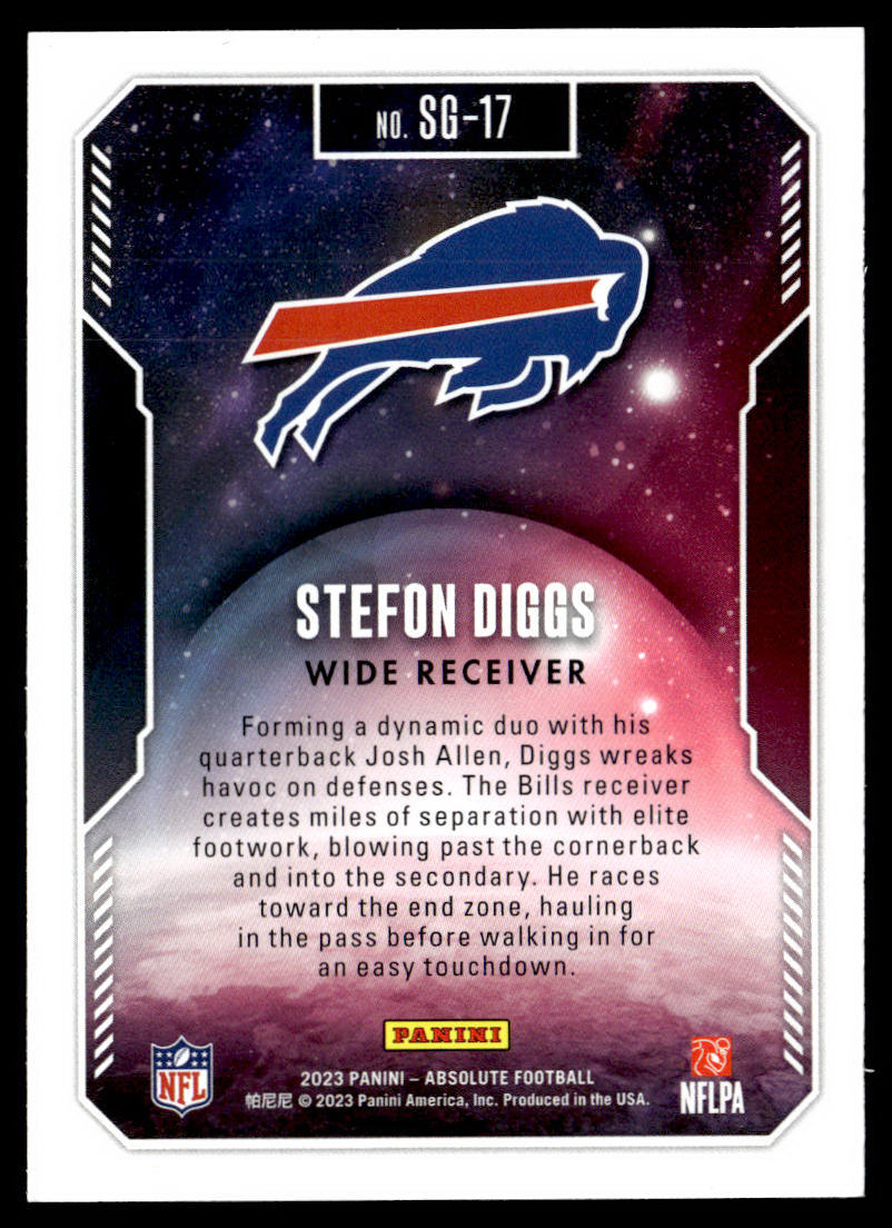 2023 Panini Absolute #SG-17 Stefon Diggs Star Gazing  Krazy King Collectibles LLC   