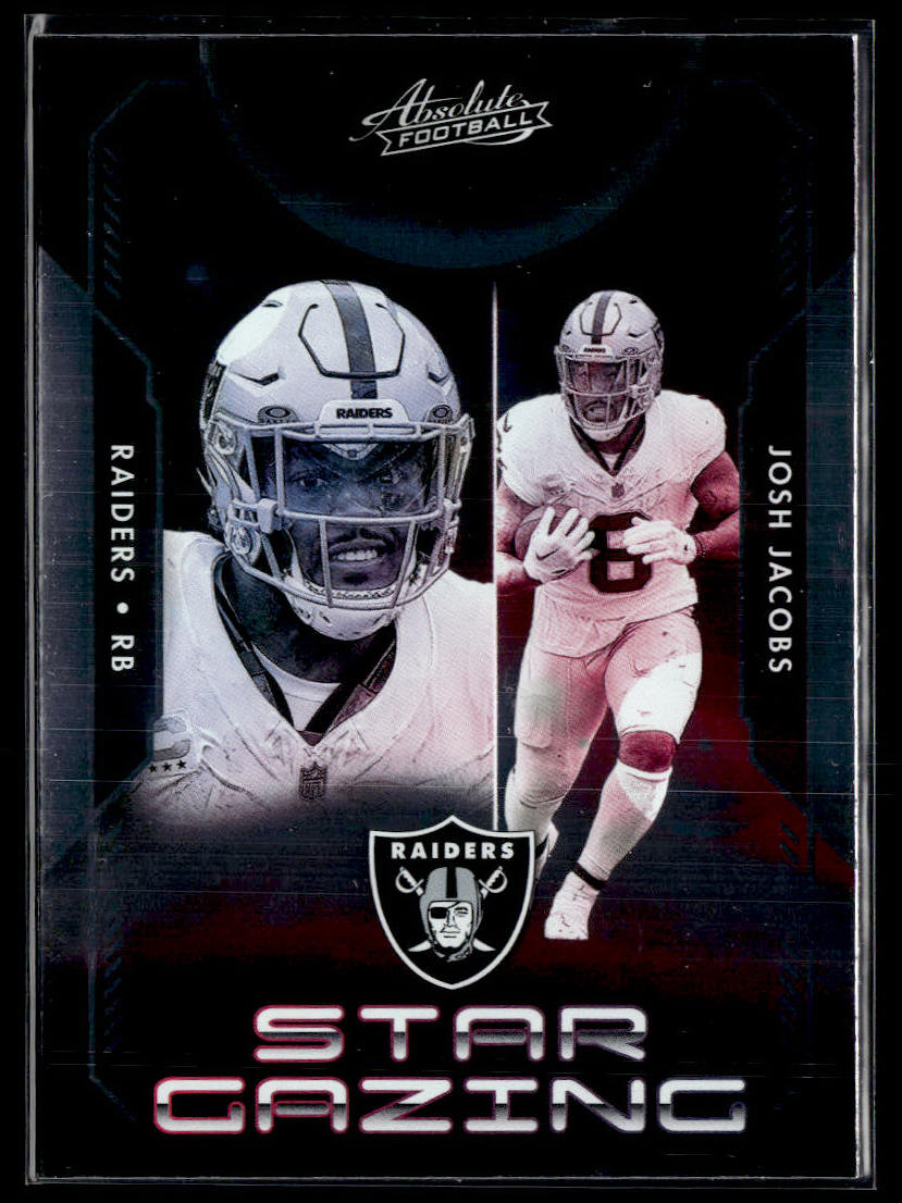 2023 Panini Absolute #SG-11 Josh Jacobs Star Gazing  Krazy King Collectibles LLC   