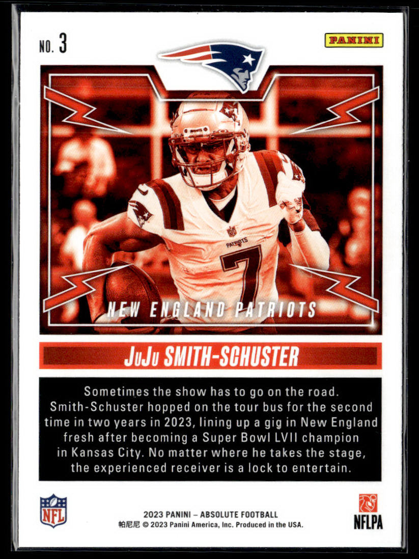 2023 Panini Absolute #3 JuJu Smith-Schuster Rock Out  Krazy King Collectibles LLC   