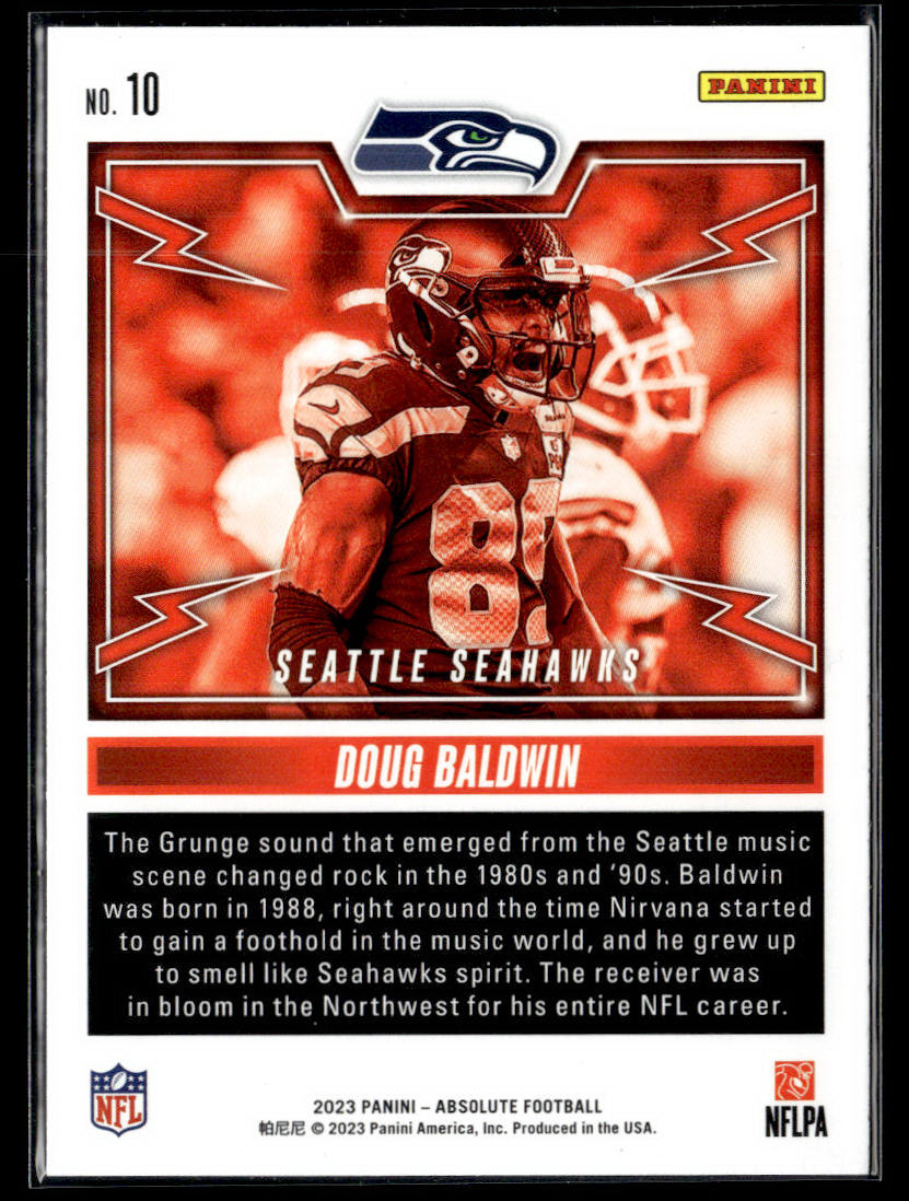 2023 Panini Absolute #10 Doug Baldwin Rock Out  Krazy King Collectibles LLC   