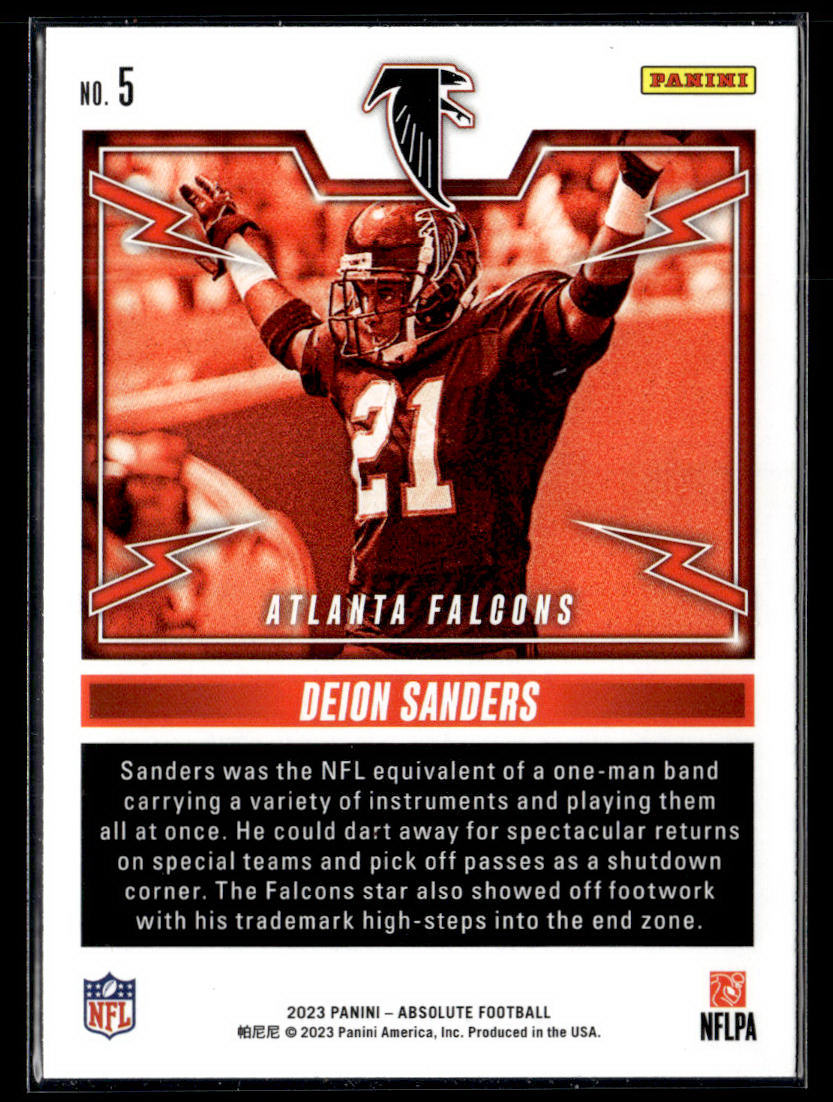 2023 Panini Absolute - Red #5 Deion Sanders Rock Out  Krazy King Collectibles LLC   