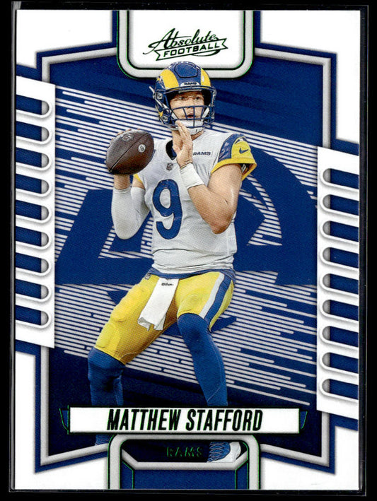 2023 Panini Absolute #19 Matthew Stafford Green  Krazy King Collectibles LLC   