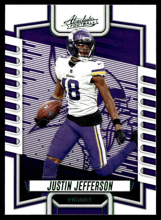 2023 Panini Absolute - Red #49 Justin Jefferson Green  Krazy King Collectibles LLC   