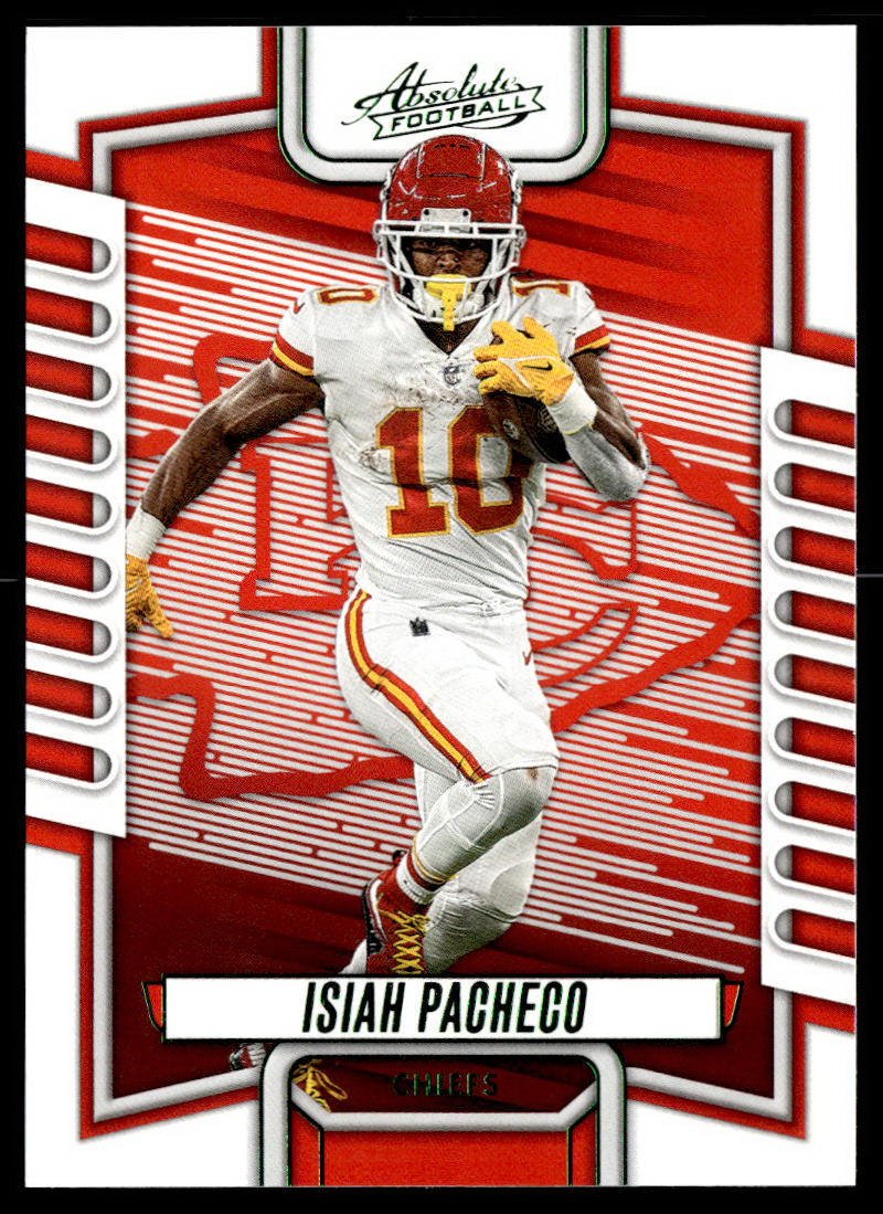 2023 Panini Absolute #53 Isiah Pacheco Green  Krazy King Collectibles LLC   