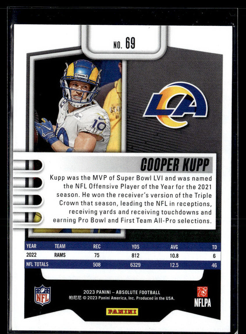 2023 Panini Absolute #69 Cooper Kupp Green  Krazy King Collectibles LLC   