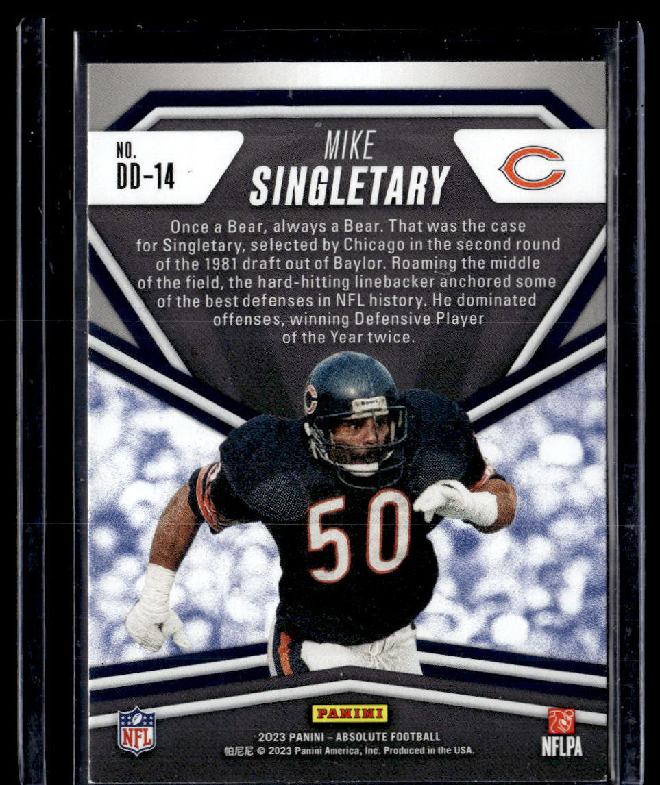 2023 Panini Absolute #DD-14 Mike Singletary Draft Diamonds  Krazy King Collectibles LLC   