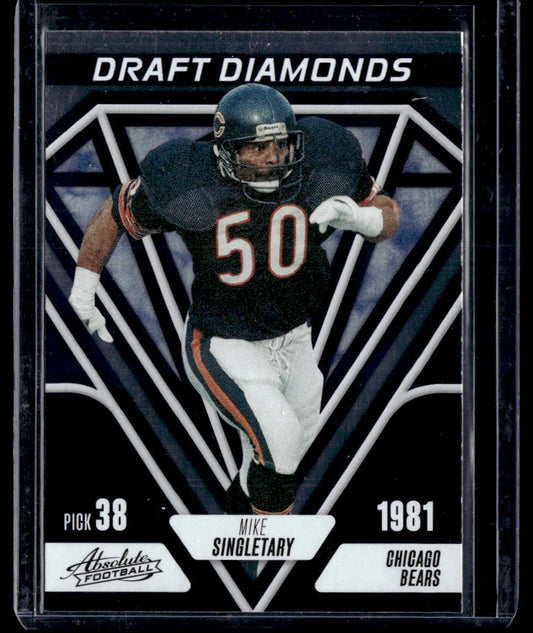 2023 Panini Absolute #DD-14 Mike Singletary Draft Diamonds  Krazy King Collectibles LLC   