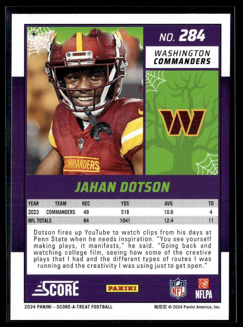 2024 Panini Score-A-Treat Jahan Dotson  Krazy King Collectibles LLC   