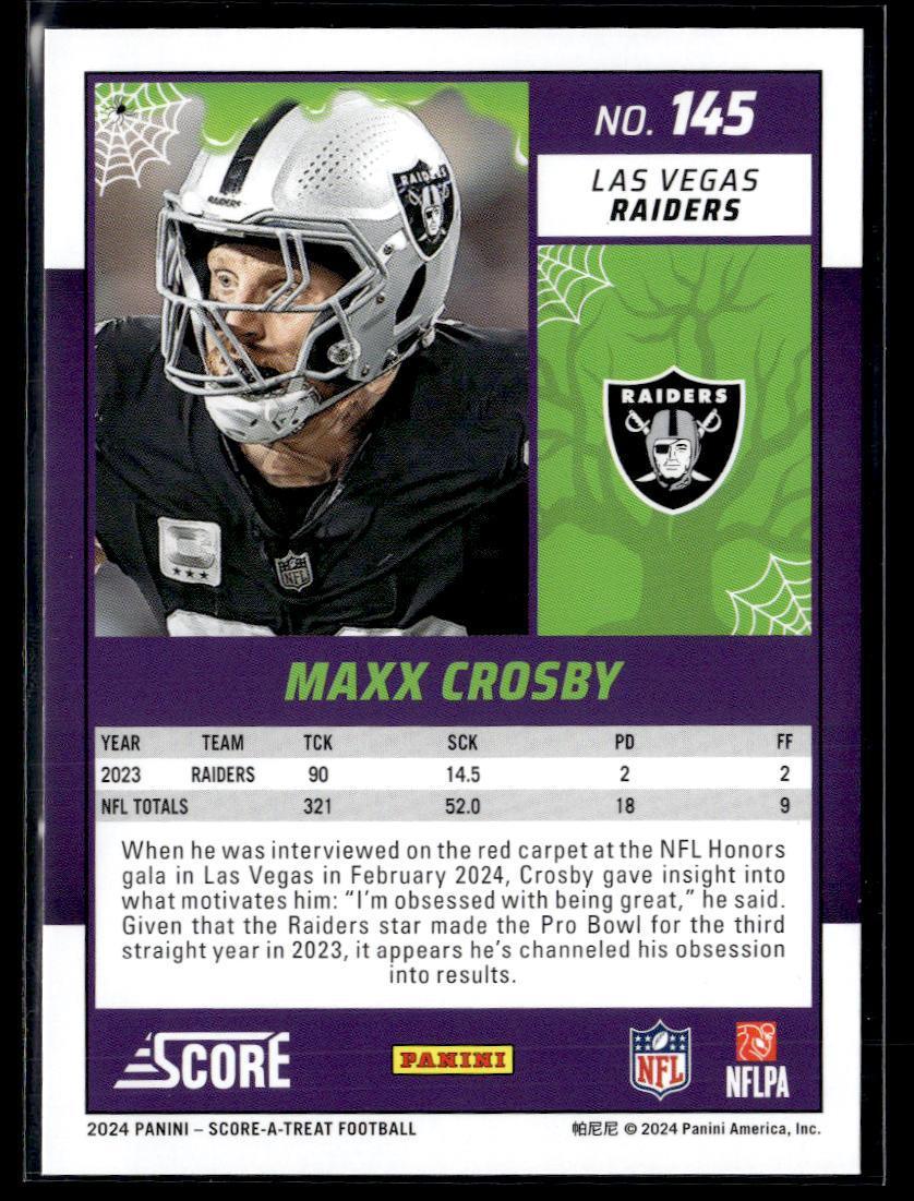 2024 Panini Score-A-Treat Maxx Crosby  Krazy King Collectibles LLC   