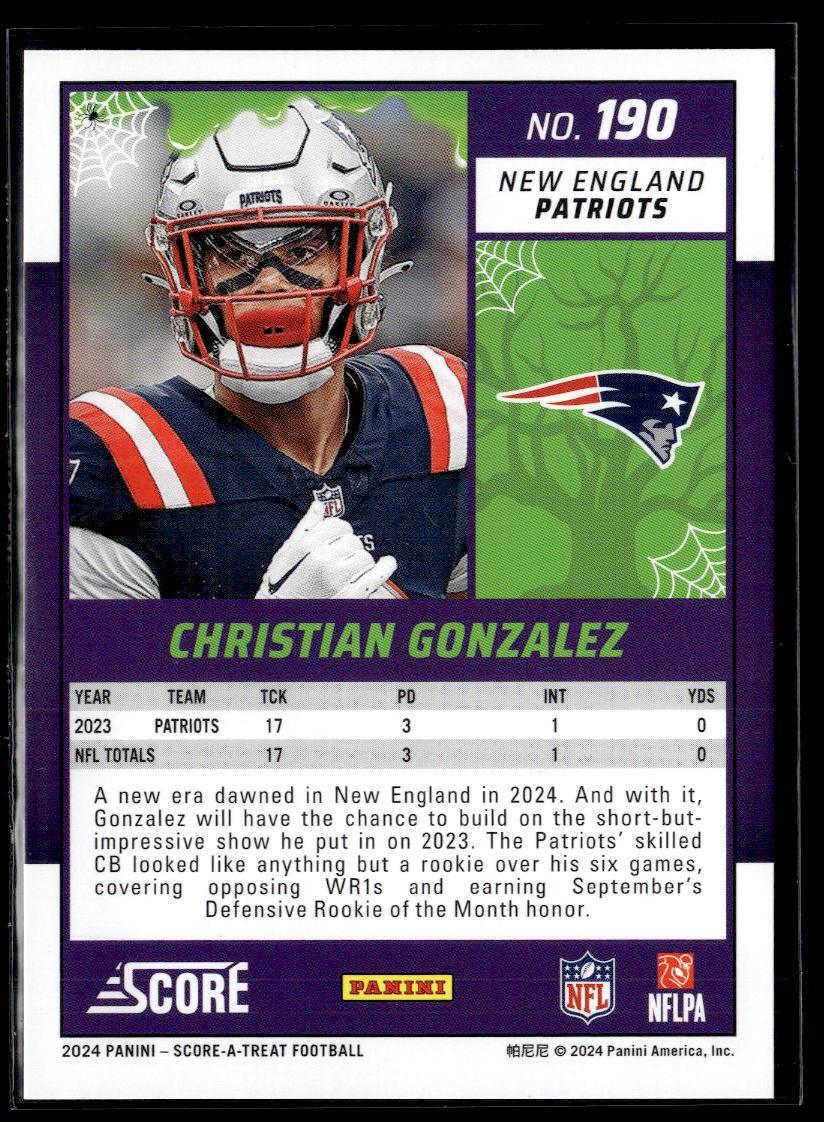 2024 Panini Score-A-Treat Christian Gonzalez  Krazy King Collectibles LLC   