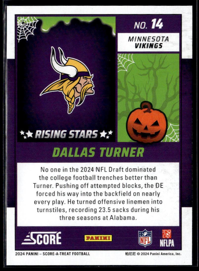 2024 Panini Score-A-Treat Dallas Turner  Krazy King Collectibles LLC   