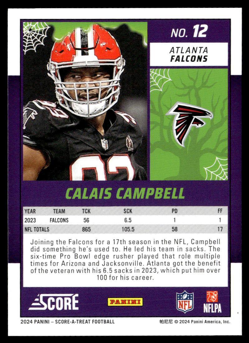 2024 Panini Score-A-Treat Calais Campbell  Krazy King Collectibles LLC   