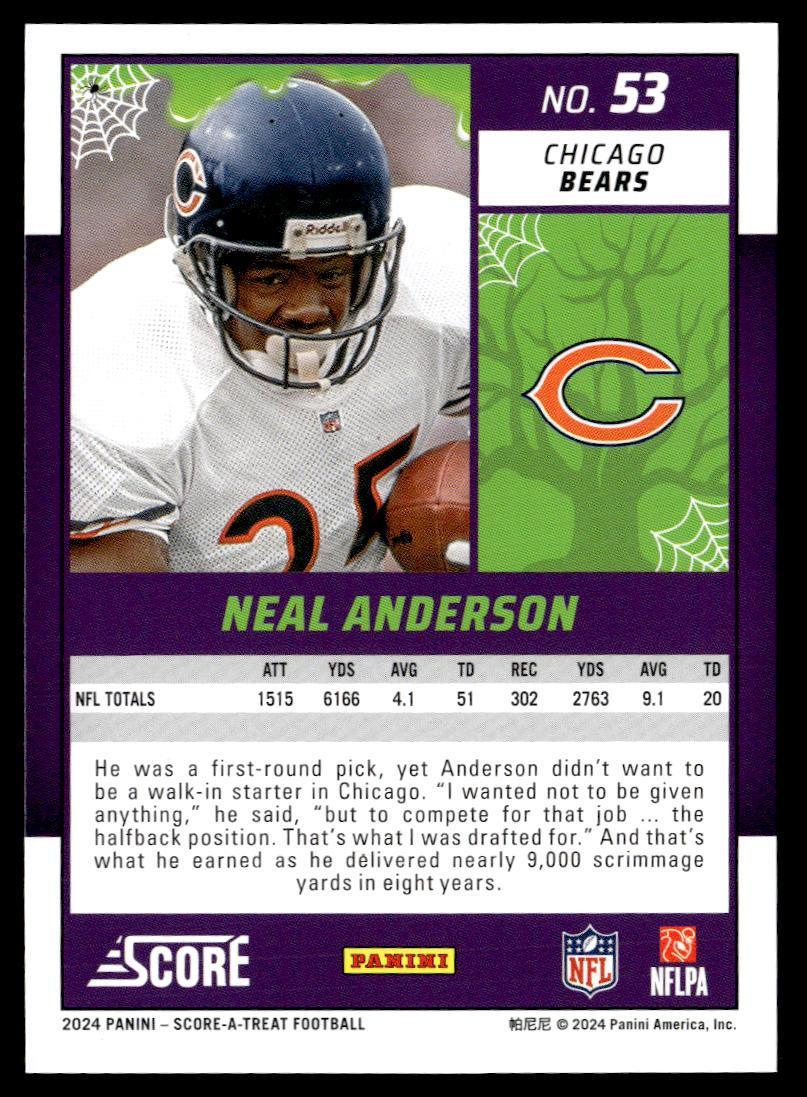 2024 Panini Score-A-Treat Neal Anderson  Krazy King Collectibles LLC   