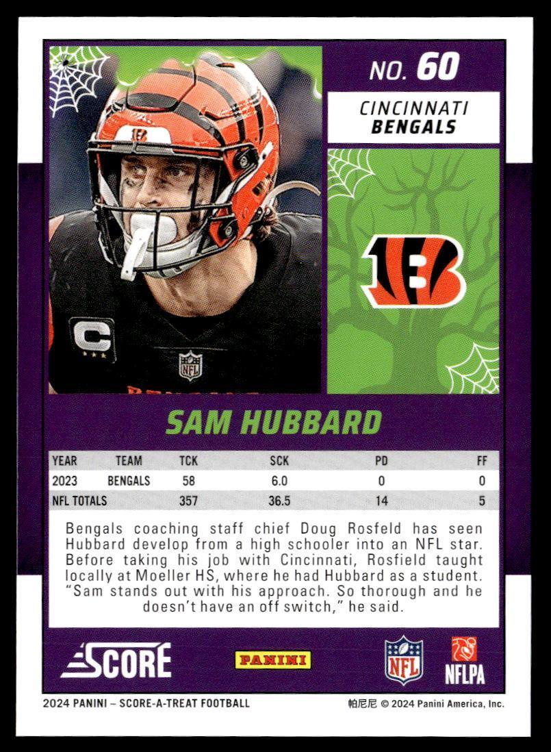 2024 Panini Score-A-Treat Sam Hubbard  Krazy King Collectibles LLC   