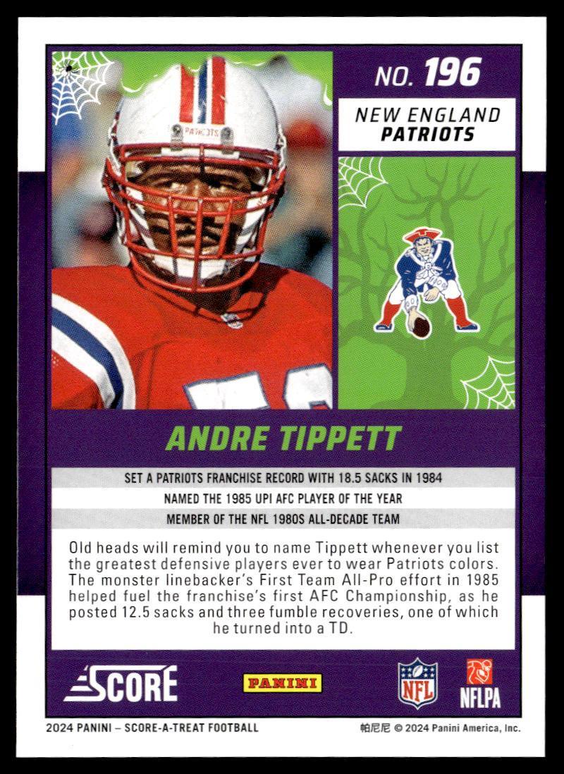 2024 Panini Score-A-Treat Andre Tippett  Krazy King Collectibles LLC   