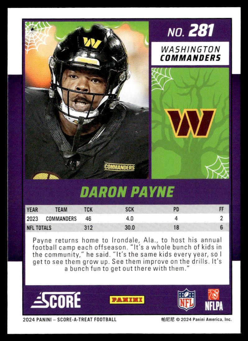 2024 Panini Score-A-Treat Daron Payne  Krazy King Collectibles LLC   