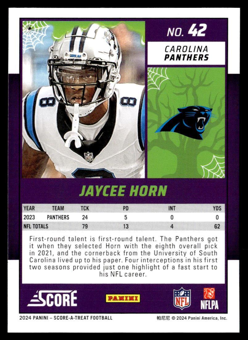 2024 Panini Score-A-Treat Jaycee Horn  Krazy King Collectibles LLC   