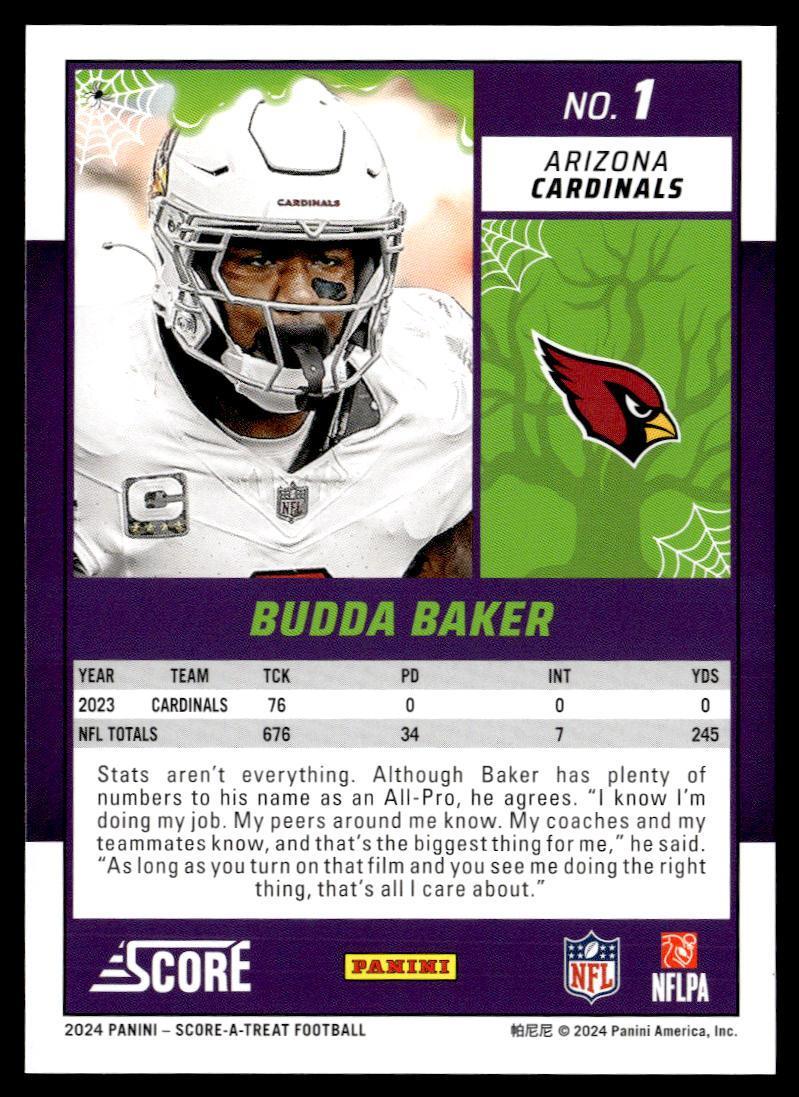 2024 Panini Score-A-Treat Budda Baker  Krazy King Collectibles LLC   