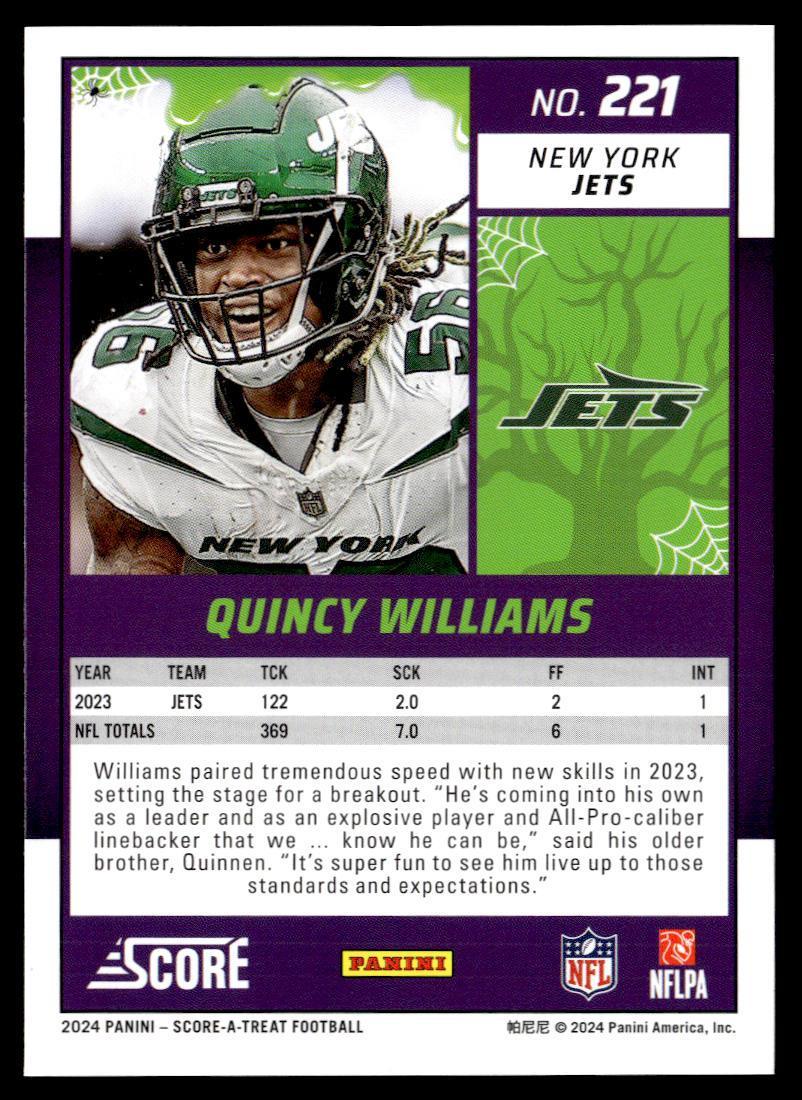 2024 Panini Score-A-Treat Quincy Williams  Krazy King Collectibles LLC   