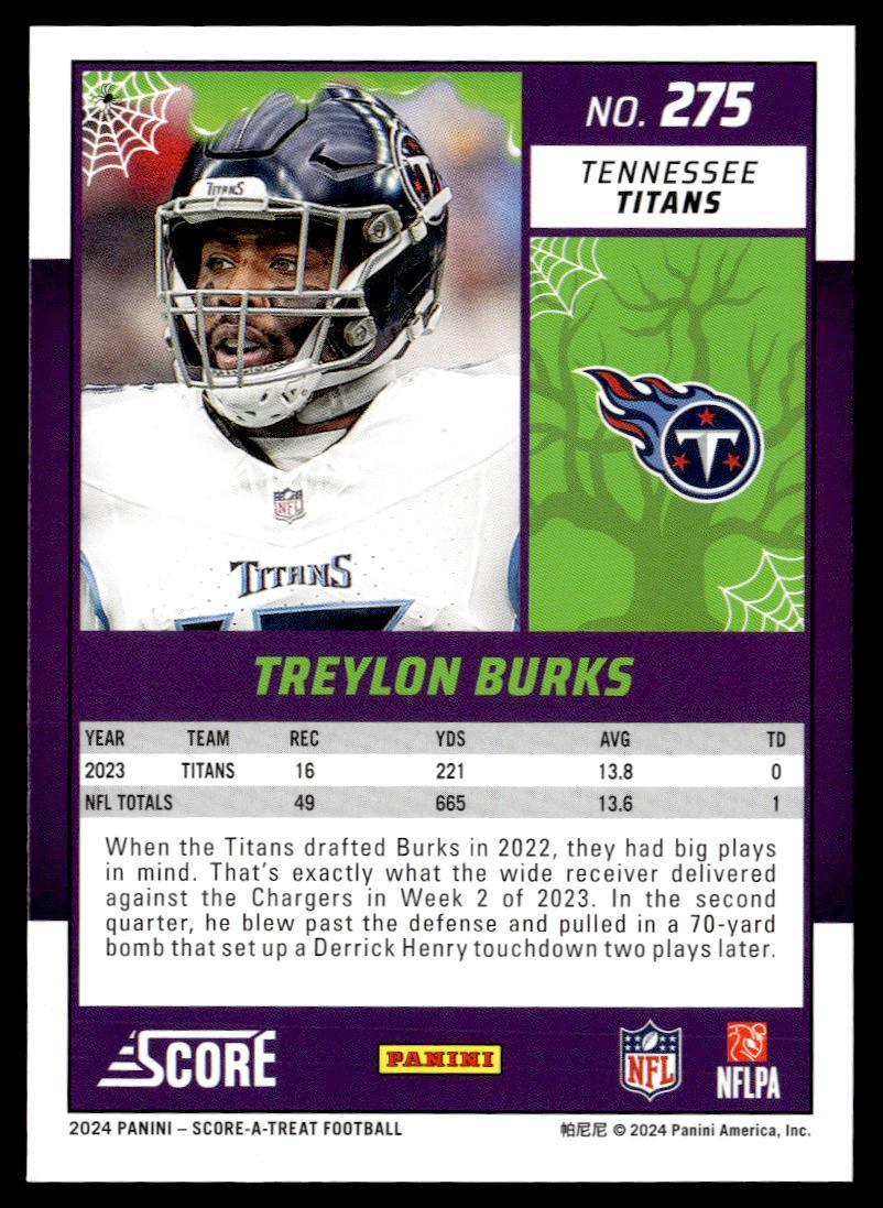 2024 Panini Score-A-Treat Treylon Burks  Krazy King Collectibles LLC   