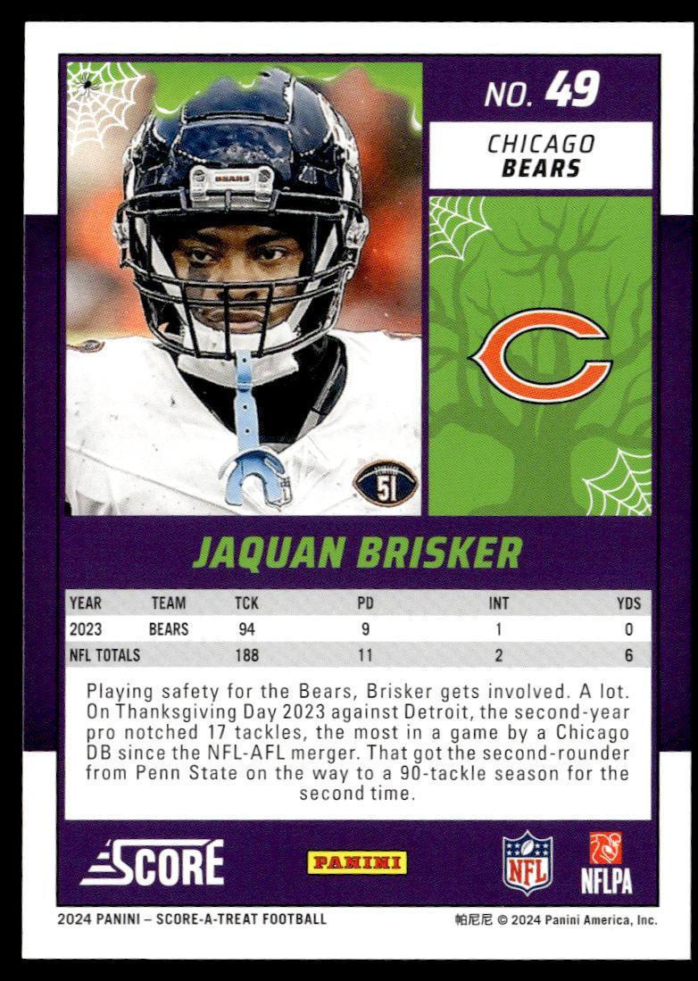 2024 Panini Score-A-Treat Jaquan Brisker  Krazy King Collectibles LLC   