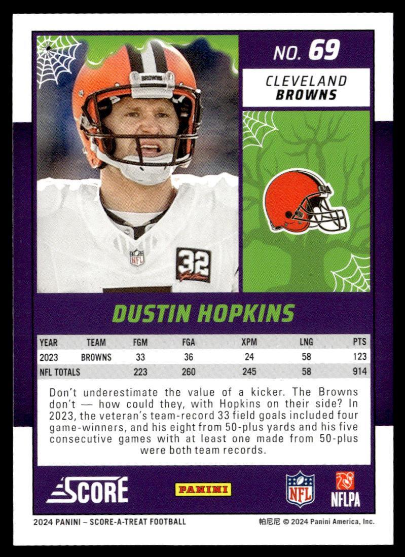 2024 Panini Score-A-Treat Dustin Hopkins  Krazy King Collectibles LLC   