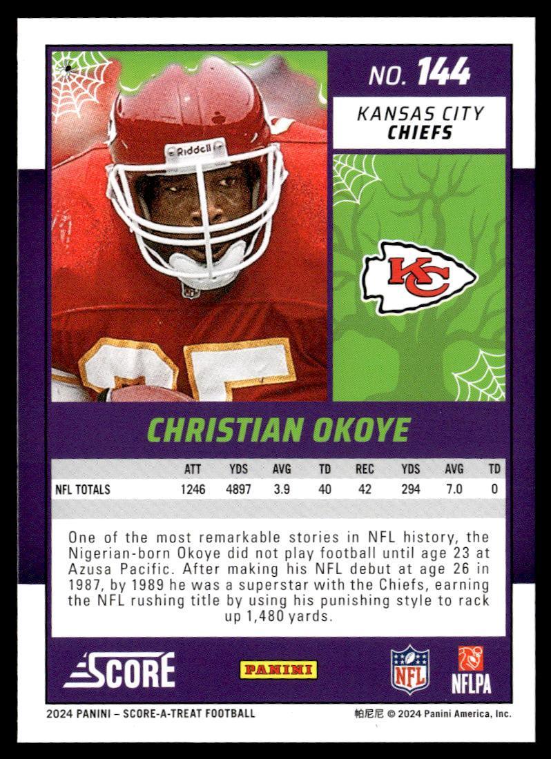 2024 Panini Score-A-Treat Christian Okoye  Krazy King Collectibles LLC   