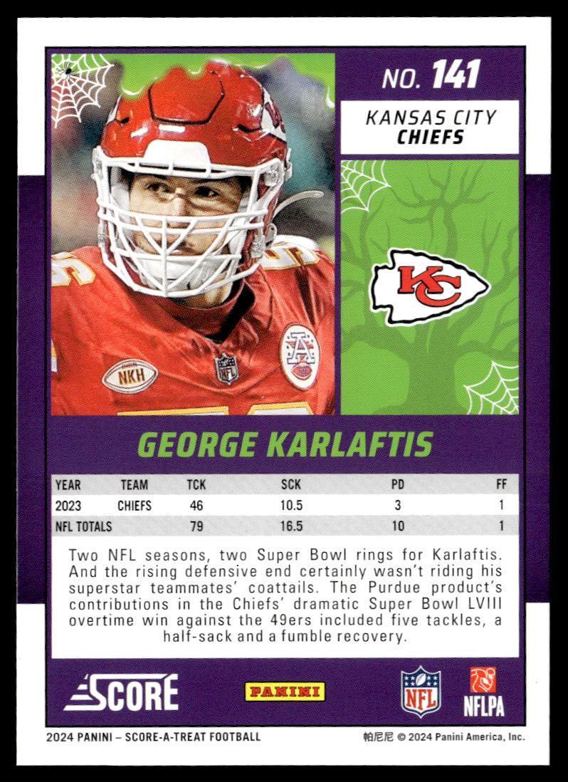 2024 Panini Score-A-Treat George Karlaftis  Krazy King Collectibles LLC   