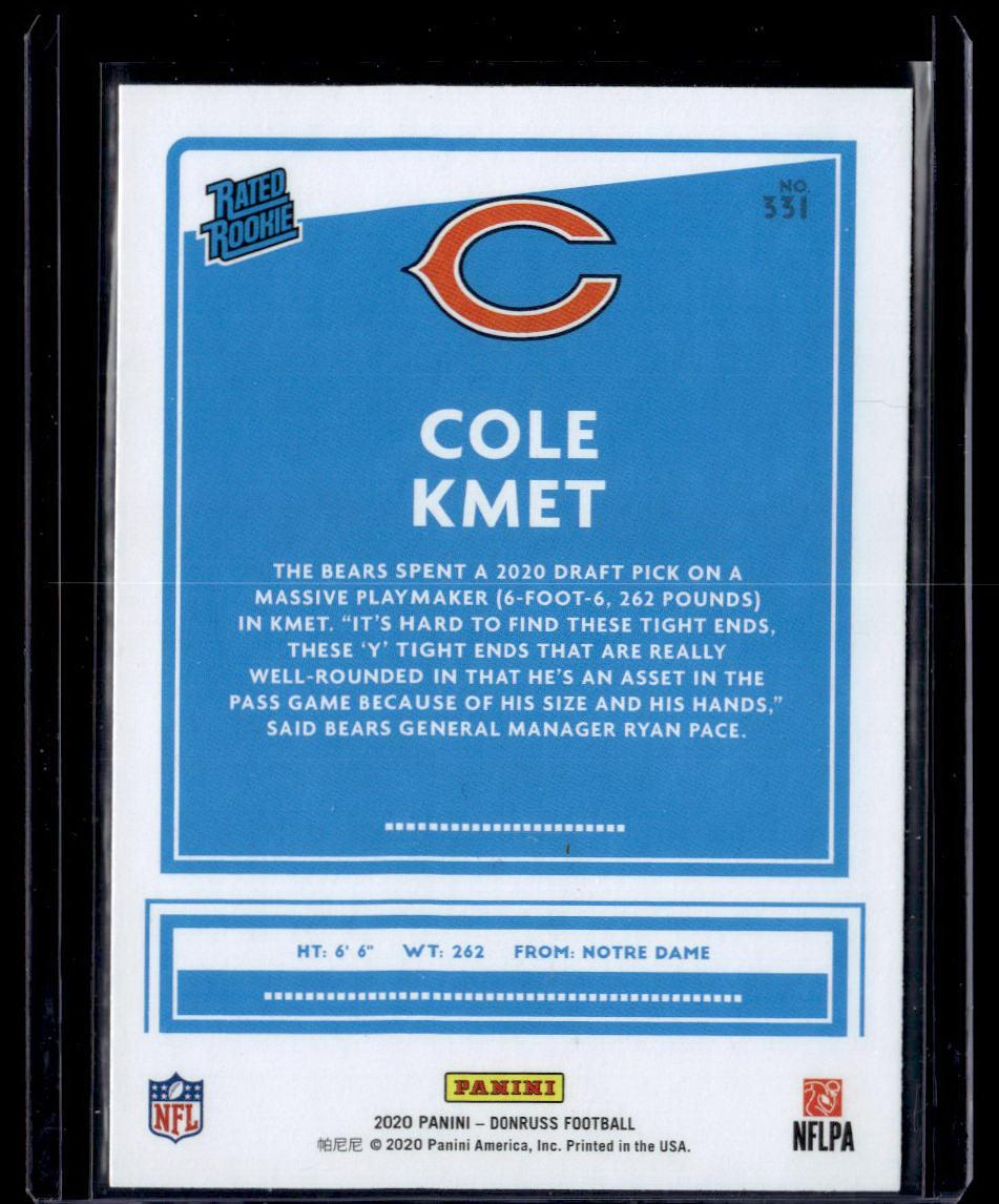 2020 Donruss #331 Cole Kmet  Krazy King Collectibles LLC   