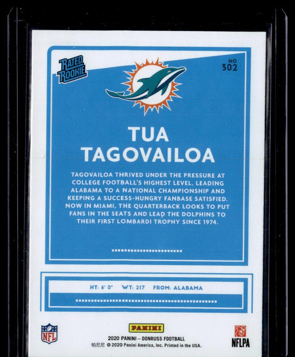 2020 Donruss #302 Tua Tagovailoa Press Proof Blue  Krazy King Collectibles LLC   