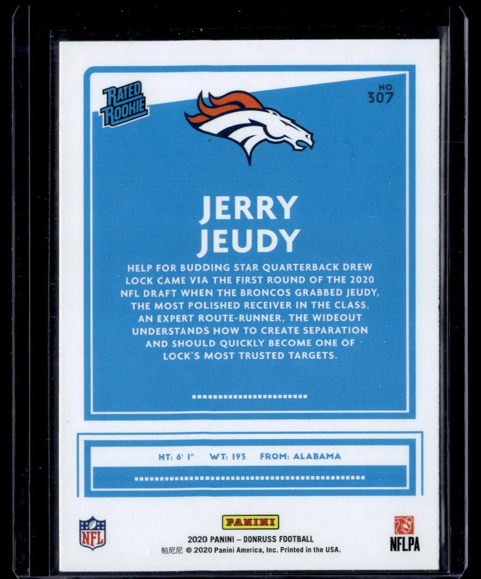 2020 Donruss #307 Jerry Jeudy Press Proof Blue  Krazy King Collectibles LLC   