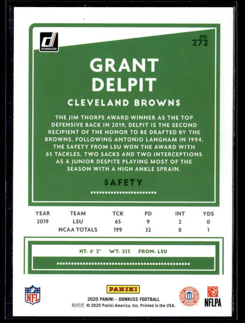 2020 Donruss #272 Grant Delpit  Krazy King Collectibles LLC   